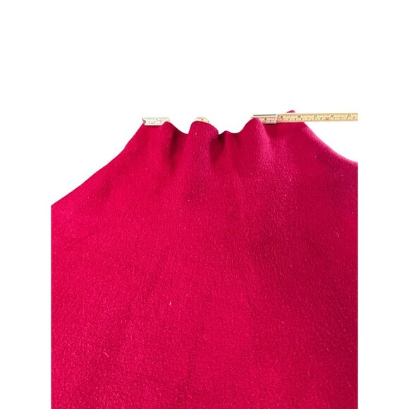 Red Knit Flared Skirt By Esley Size M - Picture 4 of 7